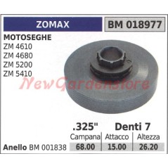 Piñón de campana de embrague para motosierra ZM4610 ZM468 ZM5200 ZM540 ZOMAX 018977