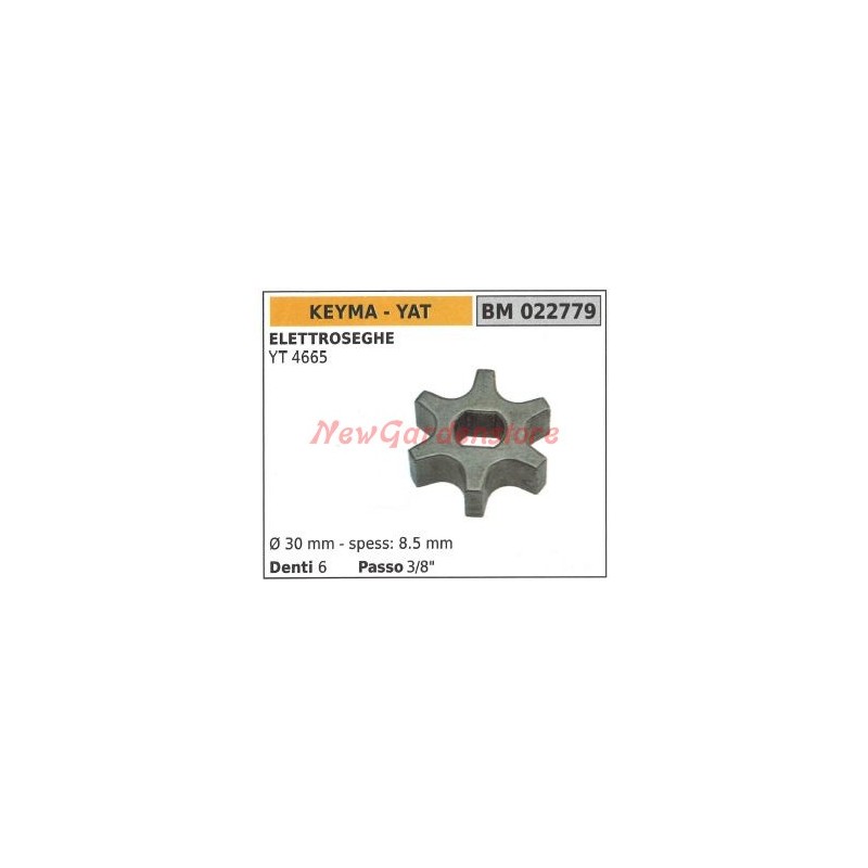 Pignone catena yat per elettrosega YT4665  SPESSORE 8.2mm D.30 3/8 DENTI 6