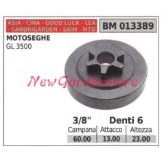 Pignon pour moteur de tronçonneuse CINA GL 3500 3/8' dents 6 013389