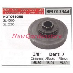 Pignon de moteur de tronçonneuse CINA GL 4500 5200 3/8' dents 7 013344