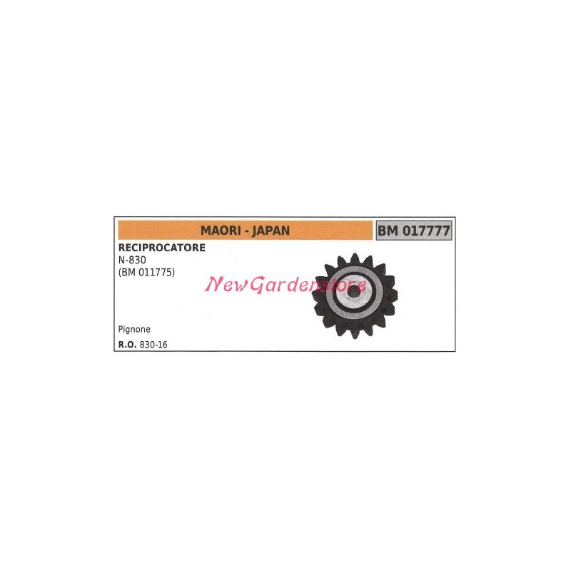 MAORI bevel gear pair pinion reciprocator N-830 017777