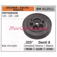 Piñón motor motosierra DOLMAR 103 105 108 .325' dientes 7 012511