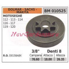 Piñón DOLMAR motor motosierra 112 113 114 116 117 119 120 .3/8' dientes 8 010525