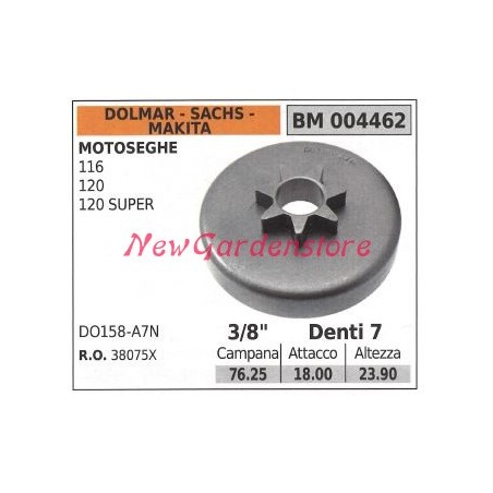 Piñón DOLMAR para motosierra 116 120 120 SUPER .3/8' dientes 7 004462 | Newgardenstore.eu