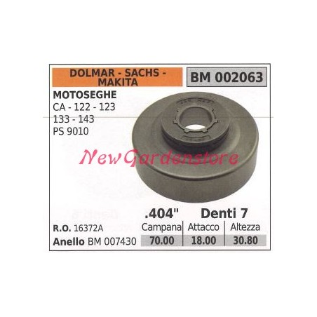 Pignone DOLMAR motore motosega CA 122 123 133 143 .404' denti 7 002063 | Newgardenstore.eu