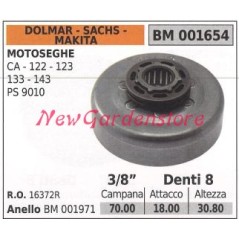 Pignone DOLMAR motore motosega CA 122 123 133 143 3/8' denti 8 001654 | Newgardenstore.eu