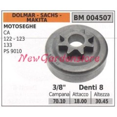 Sprocket DOLMAR chain saw motor CA 122 123 133 3/8' teeth 8 004507 | Newgardenstore.eu