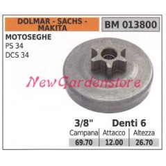 Sprocket DOLMAR chainsaw engine PS 34 DCS 34 3/8' teeth 6 013800 | Newgardenstore.eu