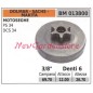 Pignon DOLMAR moteur tronçonneuse PS 34 DCS 34 3/8' dents 6 013800