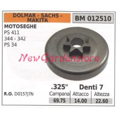 Piñón motor motosierra DOLMAR PS 411 344 34 .325' dientes 7 012510