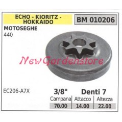 Piñón motor motosierra ECHO 440 3/8' dientes 7 010206