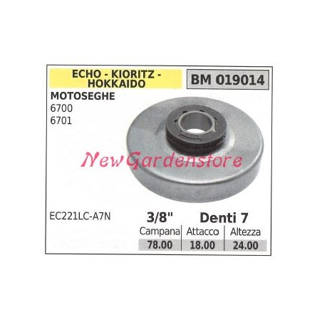 Pignone ECHO motore motosega 6700 6701 3/8' denti 7 019014 | Newgardenstore.eu