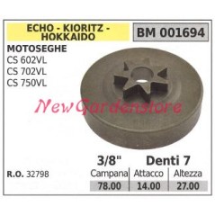 Piñón motor motosierra ECHO CS 602VL 702VL 750VL 3/8' dientes 7 001694 | Newgardenstore.eu