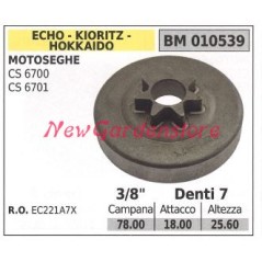 Piñón motor motosierra ECHO CS 6700 6701 3/8' dientes 7 010539