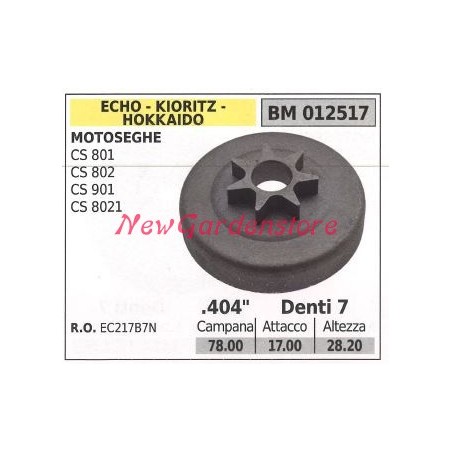 Pignone ECHO motore motosega CS 801 802 901 8021 .404' denti 7 012517 | Newgardenstore.eu