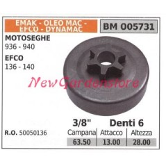 EMAK chain saw motor sprocket 936 940 3/8' teeth 6 005731 | Newgardenstore.eu