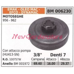 Pignon de moteur de tronçonneuse EMAK 956 962 3/8' dents 7 006230