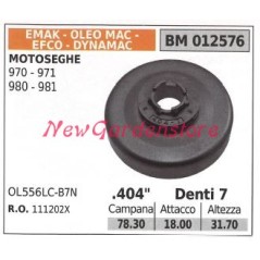 EMAK chainsaw engine sprocket 970 971 980 981 .404' teeth 7 012576 | Newgardenstore.eu