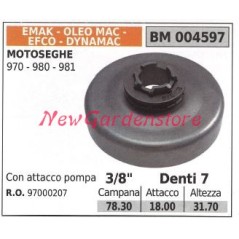 Piñón del motor de la motosierra EMAK 970 980 981 3/8' dientes 7 004597