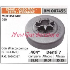 Pignon EMAK pour moteur de tronçonneuse 999 .404' dents 7 007455