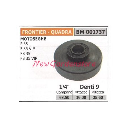 Pignon EMAK pour moteur de tronçonneuse F 35 35VIP FB 35 35VIP 1/4' dents 9 001737 | Newgardenstore.eu