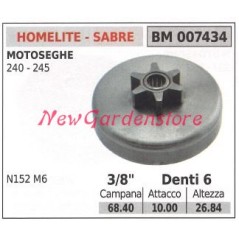 HOMELITE Kettensägenmotor-Ritzel 240 245 3/8' Zähne 6 007434 | Newgardenstore.eu