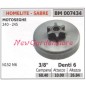 HOMELITE piñón motor motosierra 240 245 3/8' dientes 6 007434