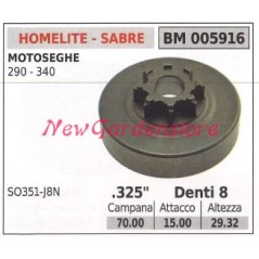 Piñón HOMELITE para motor de motosierra 290 340 .325' dientes 8 005916 | Newgardenstore.eu