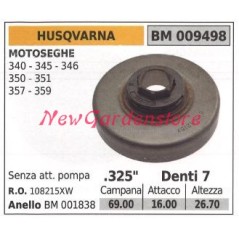 HUSQVARNA Kettensägenmotor Ritzel 340 345 346 350 351 .325' Zähne 7 009498 | Newgardenstore.eu