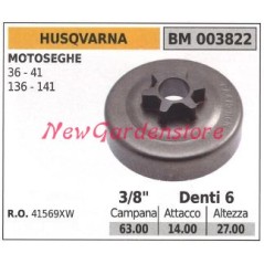 HUSQVARNA chainsaw engine sprocket 36 41 136 141 3/8' teeth 6 003822