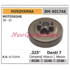 HUSQVARNA chainsaw engine sprocket 36 41 .325' teeth 7 001746 | Newgardenstore.eu