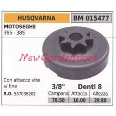 Pignon de moteur de tronçonneuse HUSQVARNA 365 385 3/8' dents 8 015477 | Newgardenstore.eu