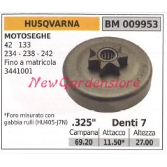 HUSQVARNA Kettensägenmotor Ritzel 42 133 234 238 242 009953 | Newgardenstore.eu