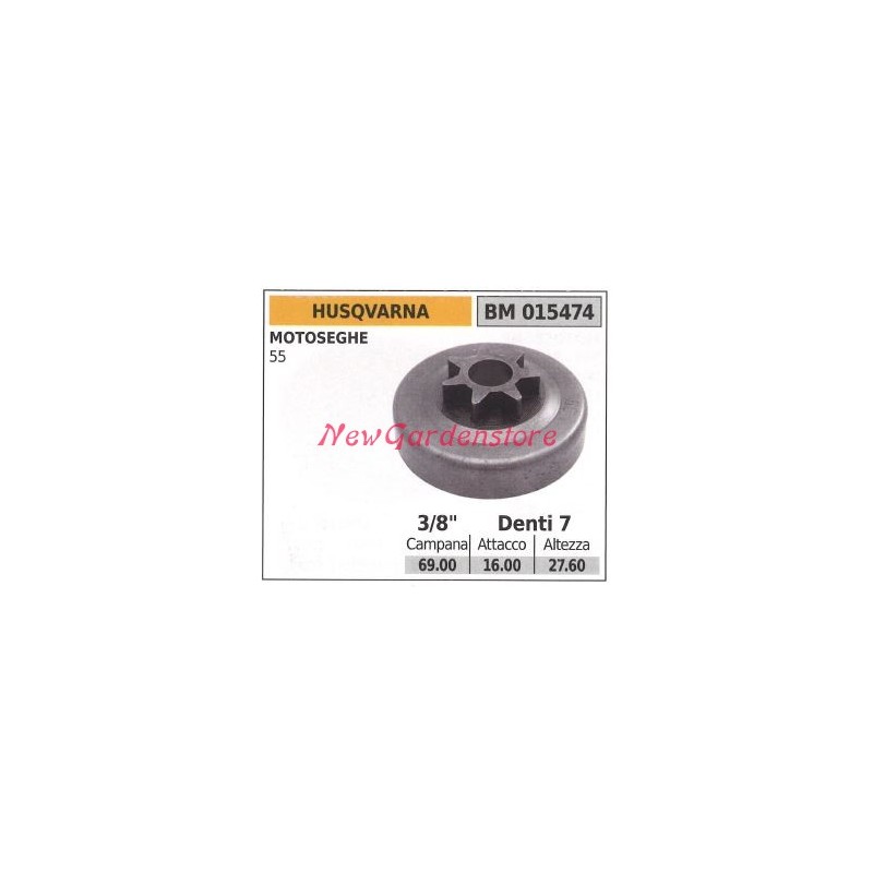 Piñón motor motosierra HUSQVARNA 55 3/8 dientes 7 015474