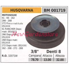 HUSQVARNA Kettensägenmotor Ritzel 61 66 162 266 268 272 3/8 Zähne 8 001719 | Newgardenstore.eu