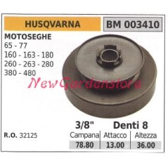 HUSQVARNA chainsaw engine sprocket 65 77 160 163 180 260 3/8 teeth 8 003410 | Newgardenstore.eu