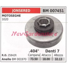 Piñón JONSERED para motor de motosierra 1020 .404' dientes 7 007451 | Newgardenstore.eu