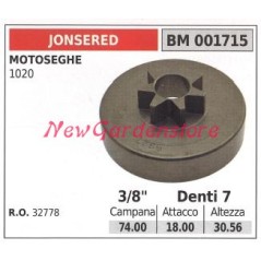 Piñón JONSERED para motor de motosierra 1020 dientes 3/8' 7 001715