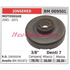 Pignon de moteur de tronçonneuse JONSERED 2065 2071 3/8' dents 7 009501