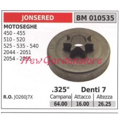 JONSERED chainsaw engine sprocket 450 455 510 525 535 .325' teeth 7 010535 | Newgardenstore.eu