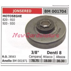 JONSERED Kettensägenmotor-Ritzel 820 910 930 3/8' Zähne 8 001704 | Newgardenstore.eu