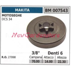 MAKITA chain saw motor sprocket DCS 34 3/8' teeth 6 007543 | Newgardenstore.eu