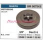 Piñón motor motosierra MAKITA DCS 34 3/8' dientes 6 007543