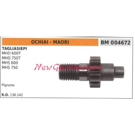 MAORI MHD 600T hedge trimmer sprocket 004672 | Newgardenstore.eu