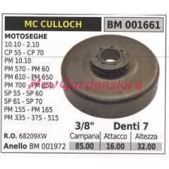 Sprocket MC CULLOCH chain saw motor 10.10 2.10 PM 10.10 CP55 3/8' teeth 7 001661 | Newgardenstore.eu
