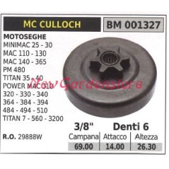 Pignon MC CULLOCH moteur tronçonneuse minimac 25 30 mac 110 113 3/8' dents 6 001327 | Newgardenstore.eu