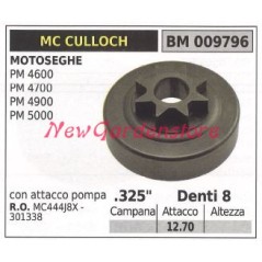 Piñón MC CULLOCH motor motosierra PM 4600 4700 4900 .325' dientes 8 009796 | Newgardenstore.eu