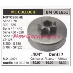 Pignon MC CULLOCH moteur tronçonneuse SERIES 1.70 300 380 .404' dents 7 001651 | Newgardenstore.eu