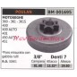 Piñón motor motosierra POULAN 360 361 361S 400 400AUTO 3/8' dientes 7 001695