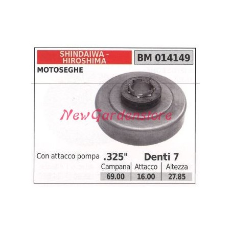 Piñón motor motosierra SHINDAIWA .325' dientes 7 014149 | Newgardenstore.eu